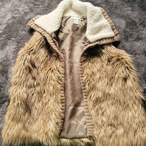 Faux Fur Vest Jacket Soft Festival Costume Wear